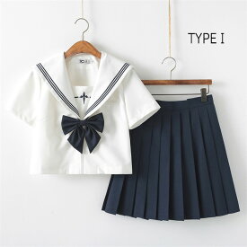 セーラー服 ハロウィン 仮装 半袖 3点セット 学生服 制服 コスプレ 衣装 春夏秋冬S M L 2L 3L 上下セット JK制服 高校生 可愛いレディース 学園祭 大きいサイズ 大人 リボン コスチュームイベントオシャレ成人式 女子校生 プレゼント