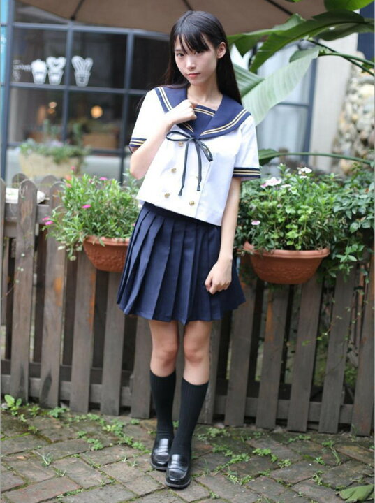楽天市場 学生服 長袖白色上着 ネイビースカート 上下セット セーラー服 女子制服 Jk制服 コスプレ 高校生 コスプレ可愛い レディース 衣装 Jk服 学園祭 大人 レディース クリスマス セーラー服 ハロウィン セクシー コスチューム衣装 Haru2 楽天市場店