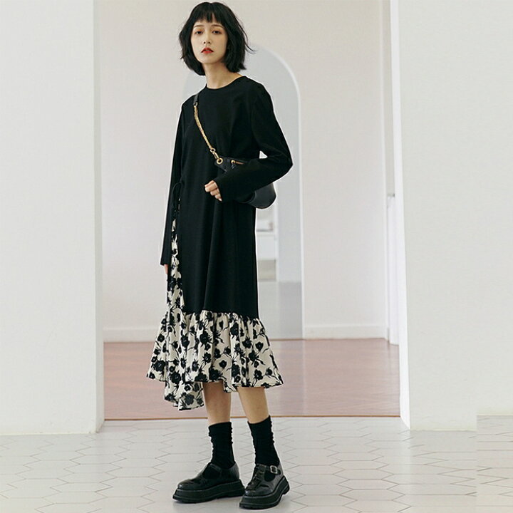 楽天市場 ワンピース 大人 上品 春 ワンピース 秋冬 結婚式 お呼ばれ ワンピース レディース 長袖 ドレス 黒 ミモレ丈 ミディアム丈 春夏 フォーマル カジュアル 痩せる効果 花柄 丸ネック バイカラー 大きいサイズ Haru2 楽天市場店 楽天市場 ワンピース 大人 上品 春 ワンピース 秋冬 結婚式 お呼ばれ ワンピース レディース 長袖 ドレス 黒 ミモレ丈 ミディアム丈 春夏 フォーマル カジュアル 痩せる効果 花柄 丸ネック バイカラー 大きいサイズ Haru2 楽天市場店