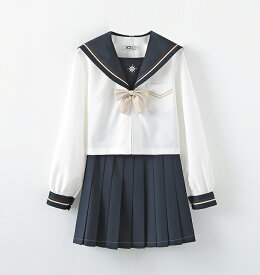 セーラー服 ハロウィン 長袖 半袖 スカート ロング コスプレ コスチューム 3点セット トップス 制服 JK制服 女子制服 学生服 女子高校生 高校生 学生 制服 可愛い 清純 学園祭 文化祭 仮装 本格制服 プレゼント