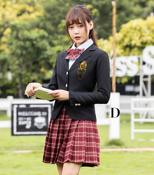楽天市場 セーラー服 長袖 学生服 女子高生 コスプレ ブレザー 制服 セットブレザー ジャケット コート チェック柄 ミニスカート ボタン式 可愛い 学園祭 仮装 本格制服 学生 制服 可愛い 清純 学園祭 文化祭 仮装 Haru2 楽天市場店