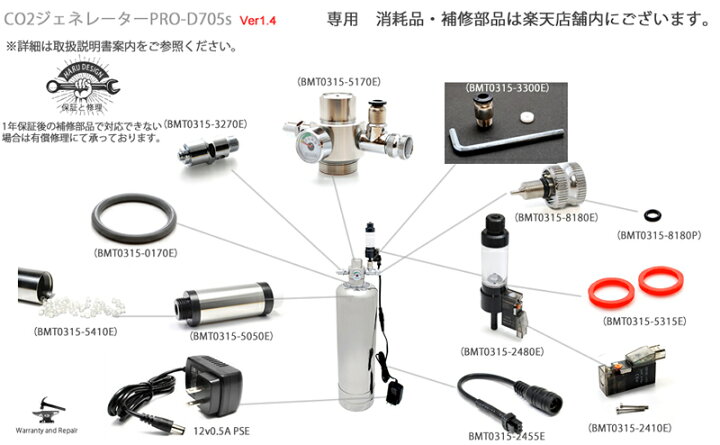 楽天市場】HaruDesign CO2ジェネレーター PRO-D705s Ver 1.4 (スーパー 