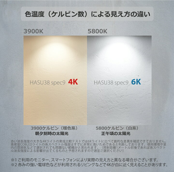 楽天市場】HaruDesign 植物育成ライト HASU38 spec9 4K 暖色系 
