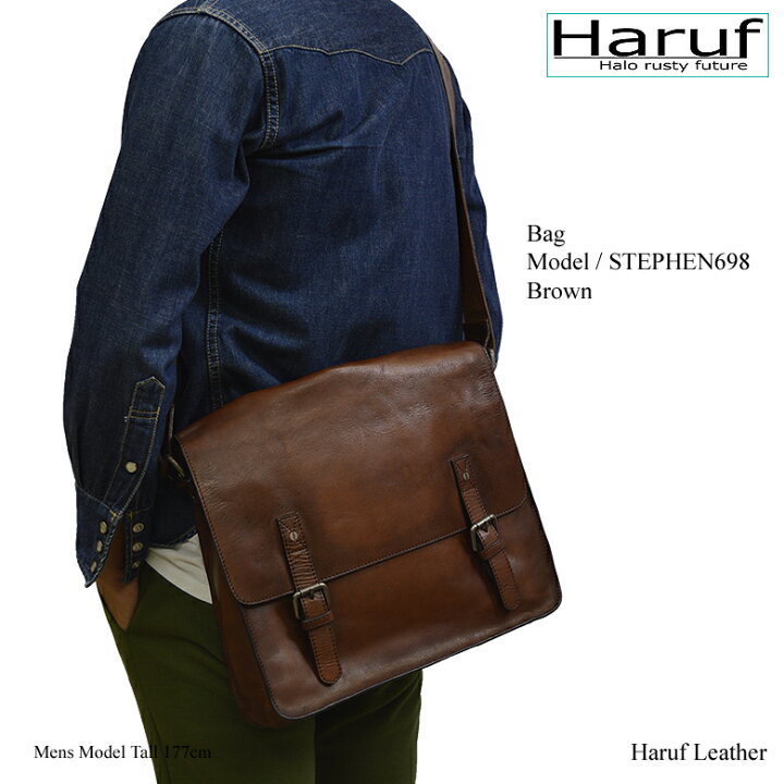 楽天市場 レザーショルダーバッグ メンズ 本革 鞄 ショルダーバッグ レザーバッグ 斜めがけ メッセンジャーバッグ メンズ ショルダー 通勤バッグ バイク 自転車 バッグ 革 皮 Stephen698 プレゼント 本革レザージャケットのハルフ