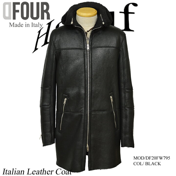 楽天市場 イタリア製 ムートンコート メンズ ムートンジャケット メンズ レザーコート 本革 Df ブランド レザージャケット メンズ アウター 本物 リアルムートン ショート コート 羊毛皮 ブラック 黒 Dffw795bk 春 本革レザージャケットのハルフ