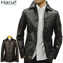 レザージャケット メンズ 本革 レザーコート カーコート カバーオール 革ジャン 皮ジャン 革コート レザー ステンカラーコート シングル コート ショートコート シンプル ライダースジャケット 大きいサイズ 秋冬 ブラック 黒 TQPSTBK