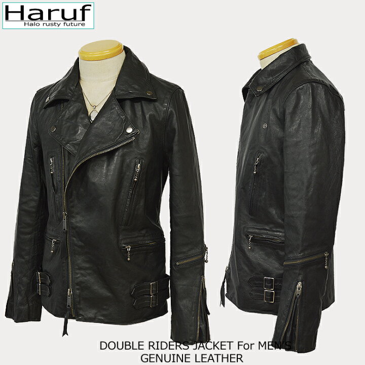 楽天市場】馬革 ライダースジャケット ダブル レザージャケット 革  