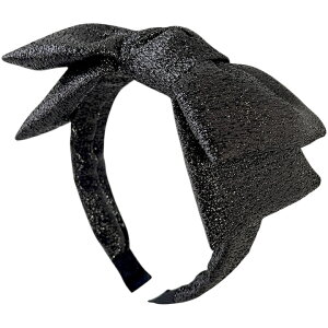 【お買い物マラソンSALE対象】リボン カチューシャ 幅広 ラメ グリッター リボン カチューシャ 黒 ブラック 赤 レッド ピンク 青 キラキラ ビッグリボン ヘッドドレス ヘアアクセサリー 発表