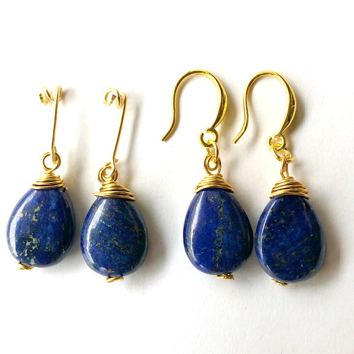 楽天市場】【当店オススメ】ラピスラズリ しずく型 ピアス マスク  