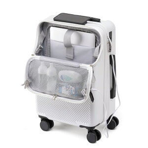 【送料無料】 フロントオープン usb接続 キャリーケース スーツケース 中型 60リットル キャリーバッグ 5泊 6泊 7泊 8泊 ダイヤル レディース 女子旅 中型 Mサイズ 連休 鍵不要のダイヤルロック