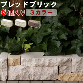 レンガ 花壇 ブリックブロック 幅21cm 6個セット 花壇材 花壇ブロック レンガブロック ブロック アプローチ 通路 庭 ガーデン 本格的 シンプル ホワイト ブラウン 【送料無料】 nxt