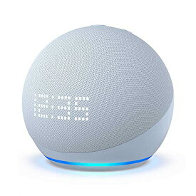 【New】Echo Dot with clock (エコードットウィズクロック) 第5世代 - 時計付きスマートスピーカー with Alexa｜クラウドブルー