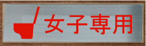 トイレマーク 高級ステンレス【200×65】 大きいサイズ トイレプレート 便所マーク 便所プレート 金属 bigサイズ ビッグサイズ マーク お手洗い TOILET WC 化粧室 標識 看板 サイン プレート 便所