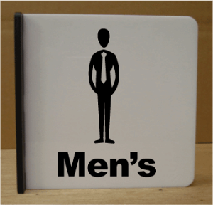 トイレマーク 突き出し式【300×300】 大きいサイズ トイレプレート 便所マーク 便所プレート 金属 bigサイズ ビッグサイズ マーク お手洗い TOILET WC 化粧室 標識 看板 サイン プレート 便所 ト