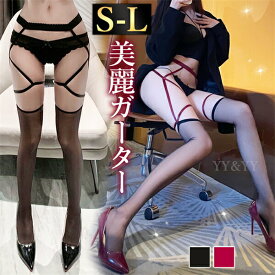 【新規10%OFFクーポン有】ストッキング ガーター ニーハイ ガーターベルト ハイソックス ライン 靴下 セクシーランジェリー 過激 紐 下着 インナー ソックス 薄手 肌着 極薄 タイツ コスプレ ブラック レッド 赤 勝負下着 シアー 透け スケスケ 大人 セクシー エロ下着 エロ