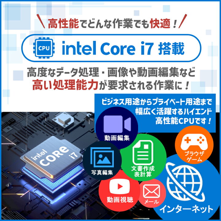 高性能core i7搭載】 ハイスペックノートパソコン 最上位core i7 