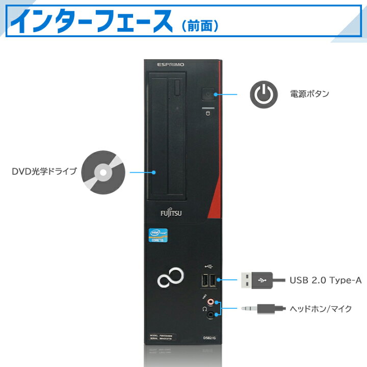 楽天市場】【☆最大100%ﾎﾟｲﾝﾄ】富士通 ESPRIMO D582 第三世代 Core i5 