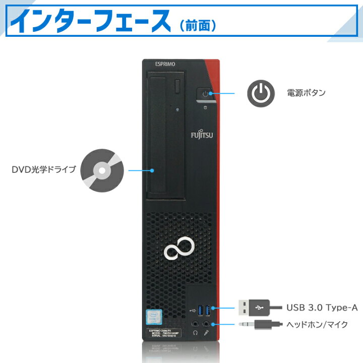 楽天市場】【☆最大100%ﾎﾟｲﾝﾄ】富士通 ESPRIMO D586 高性能 第6世代CPU 
