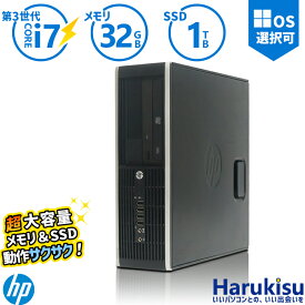 【ポイント最大8倍】動画編集 ハイスペック HP 8300 6300 SFF デスクトップ 第3世代 Core i7 大容量 32GBメモリ Windows10搭載 新品高速 SSD 1TB USB3.0 光学ドライブ DisplayPort 正規版Office付き Windows11/7選択可 中古パソコン デスクトップ