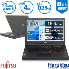 富士通 FMV LIFEBOOK A574 新品SSD 128GB 第4世代 Core i3 4GBメモリ Office付き 15.6インチワイド USB3.0 DVD-ROM Windows11 中古パソコン ノートパソコン Windows10