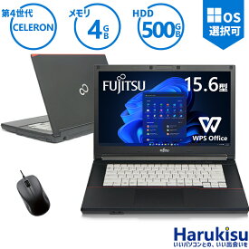 【マラソン限定★最大5000円OFF】富士通 FMV LIFEBOOK A574 HDD 500GB 第4世代 Celeron メモリ 4GB Office付き 15.6インチワイド USB3.0 DVD-ROM Windows10 中古パソコン ノートパソコン マウス付