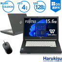 【★最大100%ポイント】【激安!数量限定!】第6世代 富士通 FUJITSU LIFEBOOK A576 新品SSD 128GB Celeron メモリ 4GB DVDドライブ 15.6インチ 大画面 無線LAN Office 有線マウス 中古 パソコン 中古PC 中古ノートパソコン Windows 11 Windows10 テレワーク