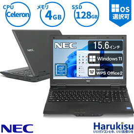 NEC VersaPro タイプVX 新世代 Celeron 2950M メモリ:4GB 新品SSD:128GB テンキー ノートパソコン 15.6インチ 無線LAN Office付 中古 パソコン 中古PC 中古ノートパソコン Windows 11 搭載