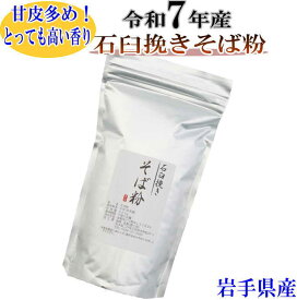 令和7年産 石臼挽きそば粉 500g岩手県産 そばの打ち方レシピ付き　挽きぐるみ 石臼挽き そば粉 国産 グルテンフリー