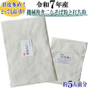 【新そば粉】令和7年産 機械挽き二八そば粉tと打ち粉セット約5人前分 そばの打ち方レシピ付き お試しサイズ 田舎 挽きぐる 二八そば粉 手打ち そば粉 そば粉セット