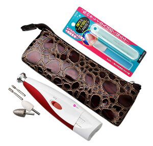 【即納】爪ケアセット:マニクイックソフトタッチ&クリスタルネイルシャイナー 爪を美しく 爪磨き 甘皮 かかと 巻き爪 食い込み爪 指先ケア 爪切り 手足のケア 清潔