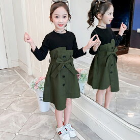 ワンピース レースドレス 韓国子供服 ジュニア dress 通学/通園 ワンピ キッズ用プルオーバー 韓国 子ども服　春 秋 女の子 キッズ用