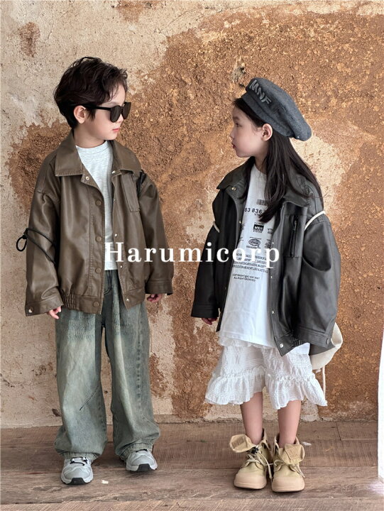 楽天市場】レザージャケット キッズ 子供服 女の子 男の子 アウター 