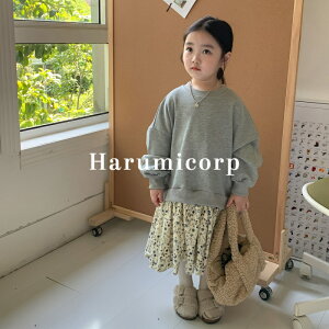 ワンピース 女の子 子供服 長袖ワンピース キッズ 花柄 フェイクレイヤードベビー服 子供ドレス 卒園式 ピアノ 発表会 卒業式 韓国子ども服 春秋 おしゃれ 可愛い 七五三 結婚式 入学 入園