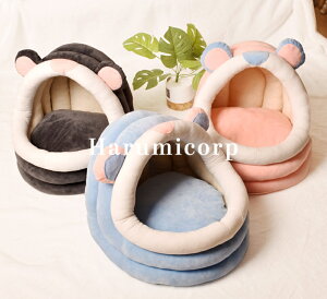 ペットベッド ドーム型 S M L 猫 犬 洗える ドームハウス クッション ペットハウス 猫用 小型犬用 ネコベッド ふわふわ キャットハウス 犬用ベッド ペット用寝袋 ペット用品 保温防寒 おしゃ