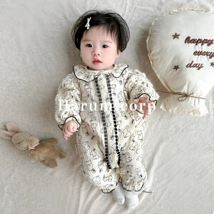 ロンパース 長袖 綿95% ベビー服 女の子 男の子 前開き 春 夏 秋 冬 新生児 服 カバーオール キッズ 子供服 ボディスーツ 長ズボン 韓国 可愛い 洋服 パジャマ ルームウェア 部屋着 赤ちゃん