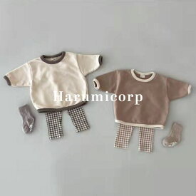2色 ベビー服 セットアップ キッズ 冬着 綿95％ 女の子 男の子 子供服 ルームウェア 上下セット 長袖 新生児 赤ちゃん トップス ロングパンツ 部屋着 パジャマ おしゃれ 可愛い 誕生日 出産お祝い プレゼント 保育園 お出かけ 退院着 73cm 80cm 90cm 100cm 春 秋 冬