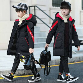 韓国子供服 男の子 子供コート中綿コート ジャケット キッズコート 秋冬コート アウター ロングコート フード付き 厚手