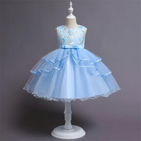 子供ドレス　ピアノ発表会ドレス　子供フォーマルドレス　フラワーガール　ピンク　ライトブルー　レッド　ゴールド　女の子花ドレス　プリンセスドレス　入学式　お誕生会　結婚式ドレス　キッズドレス　子供服 100cm 110cm　120cm　130cm　140cm　150cm
