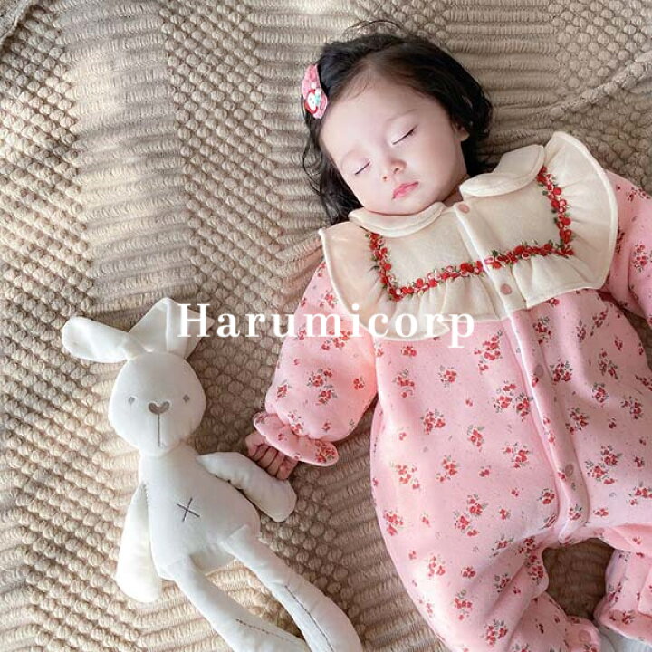 楽天市場 ロンパース 女の子 ベビー服 新生児 カバーオール キッズ 冬 綿入り 防寒 暖かい 着ぐるみ 花柄 長袖 前開き コート アウター 赤ちゃん おしゃれ 可愛い 幼児 女児 男児 出産お祝い プレゼント クリスマス ベビー用品 出産準備 撮影用 誕生日 66cm 73cm 80cm
