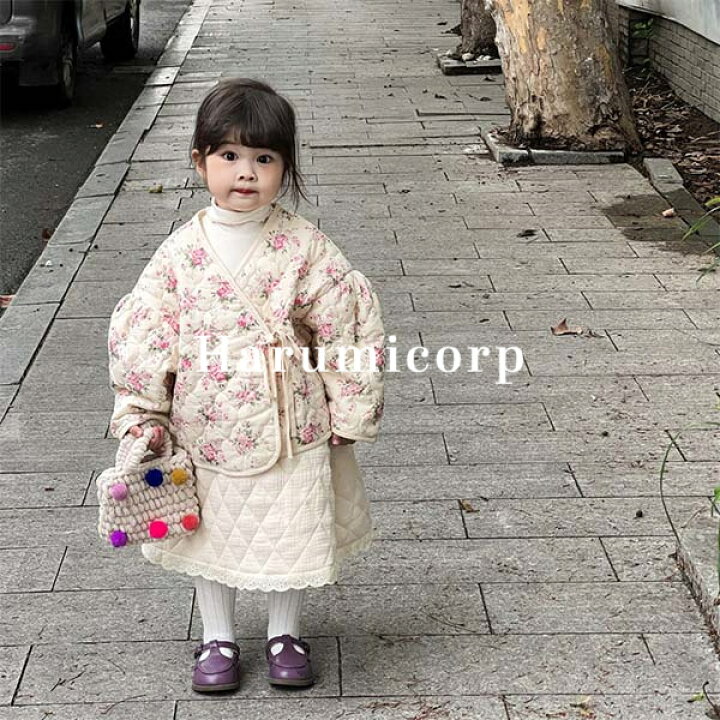 楽天市場 コート キッズ ベビー服 女の子 冬 子供服 ジャケット 厚手 花柄 子供服 アウター トップス 韓国子供服 おしゃれ 可愛い 暖かい 防寒 誕生日 プレゼント 通園 入園 140cm 130cm 1cm 110cm 90cm Harumicorp楽天市場店