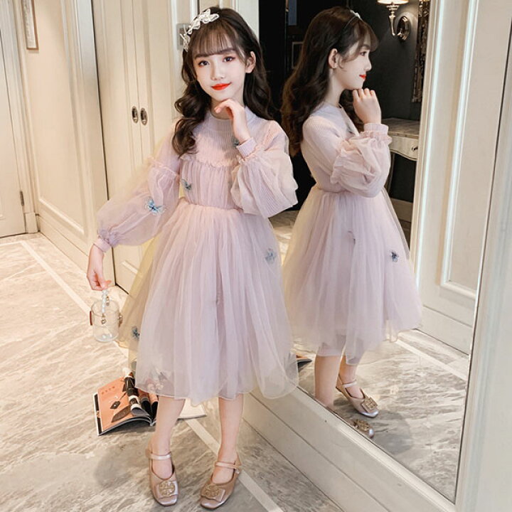 楽天市場 子供ドレス ピアノ 結婚式 発表会 女の子ドレス ワンピース フォーマル 子供服 女の子 ドレス キッズドレス ジュニアドレス 長袖ワンピース 二次会 演奏会 七五三 入学式 卒業式 入園式 卒園式 誕生日 韓国子供服 160cm 150cm 140cm 130cm 1cm 110cm