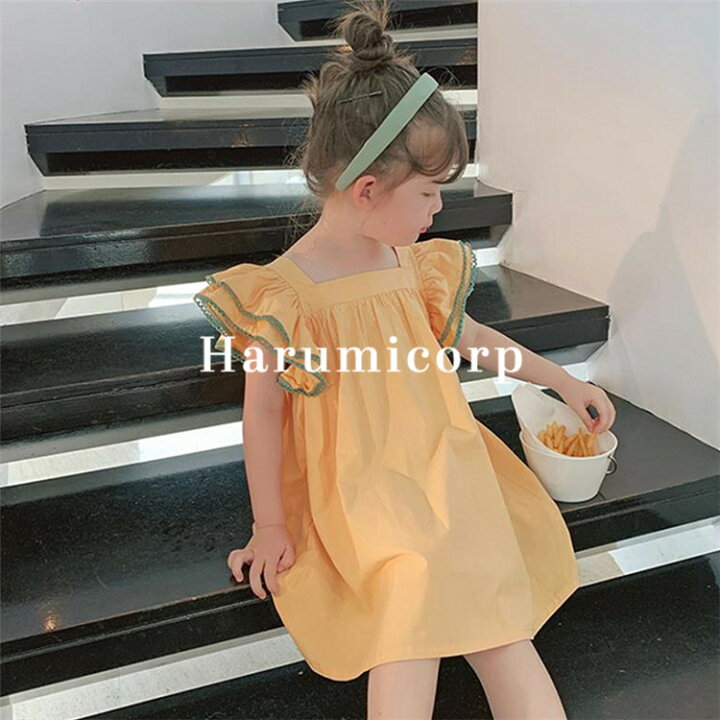 楽天市場 ワンピース キッズ 子供服 女の子 夏 韓国子供服 半袖ワンピース フレアワンピース キッズワンピース 子供ワンピース 女の子ワンピース 子ども服 ベビー服 子供ドレス 七五三 誕生日 結婚式 おしゃれ 可愛い お姫様 通学 通園 学生 シンプル カジュアル 新品