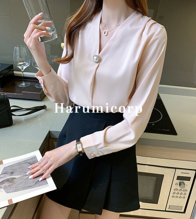 楽天市場】ブラウス レディース オフィス 長袖 白 40代 30代 春秋 トップス シャツ Vネック 無地 Tシャツ カットソー おしゃれ きれいめ 大きいサイズ 体型カバー カジュアル ゆったり シンプル 韓国風 可愛い 大人 通勤 OL 上品 着痩せ 新品 50代 20代 M L : 楽天市場】ブラウス レディース オフィス 長袖 白 40代 30代 春秋 トップス シャツ Vネック 無地 Tシャツ カットソー おしゃれ きれいめ 大きいサイズ 体型カバー カジュアル ゆったり シンプル 韓国風 可愛い 大人 通勤 OL 上品 着痩せ 新品 50代 20代 M L :