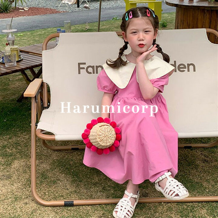 楽天市場 ワンピース キッズ 子供服 女の子 夏服 半袖ワンピース 無地 韓国子供服 ロングワンピース 折り襟 子ども服 ガールズ ジュニア ベビー服 おしゃれ 可愛い キッズワンピース 子どもワンピース 子供ドレス 七五三 誕生日 結婚式 お姫様 プリンセス 140 130 1