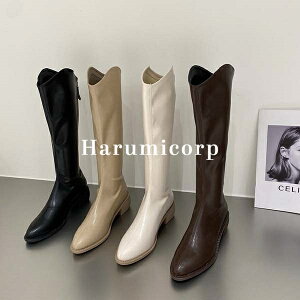 ロングブーツ レディース ブーツ 厚底 歩きやすい 幅広 シューズ 靴 くつ ヒールブーツ サイドゴア 軽量 美脚 きれいめ おしゃれ 大きいサイズ 小さいサイズ 脚長 婦人靴 上品 大人 通勤 春