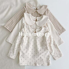 ベビー服 トップス 長袖 新生児 tシャツ キッズ 子供服 女の子 男の子 白 春 秋 カットソー 花柄 韓国子ども服 赤ちゃん おしゃれ 可愛い 保育園 シンプル 誕生日 出産お祝い プレゼント 100cm 90 80 73 66