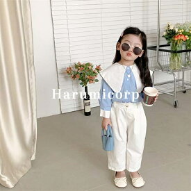 ブラウス キッズ 子供服 女の子 シャツ トップス 長袖 春 秋 カットソー tシャツ 韓国子ども服 ベビー服 おしゃれ 可愛い 通園 通学 シンプル 誕生日 プレゼント 130cm 120 110 100 90 80