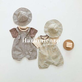 セットアップ キッズ 帽子付き ベビー服 女の子 男の子 子供服 tシャツ 半袖 ショートパンツ サロペット 夏服 おしゃれ 可愛い 赤ちゃん 新生児 春 夏 誕生日 出産お祝い プレゼント 入園 入学 保育園 幼稚園 お出かけ 66 73 80 90 100cm