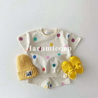 セットアップ キッズ ベビー服 女の子 男の子 新生児 tシャツ 半袖 綿 コットン ショートパンツ 子供服 …