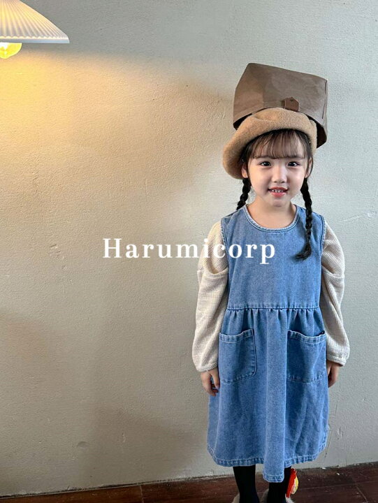 楽天市場】デニム ワンピース キッズ 子供服 女の子 ノースリーブ  